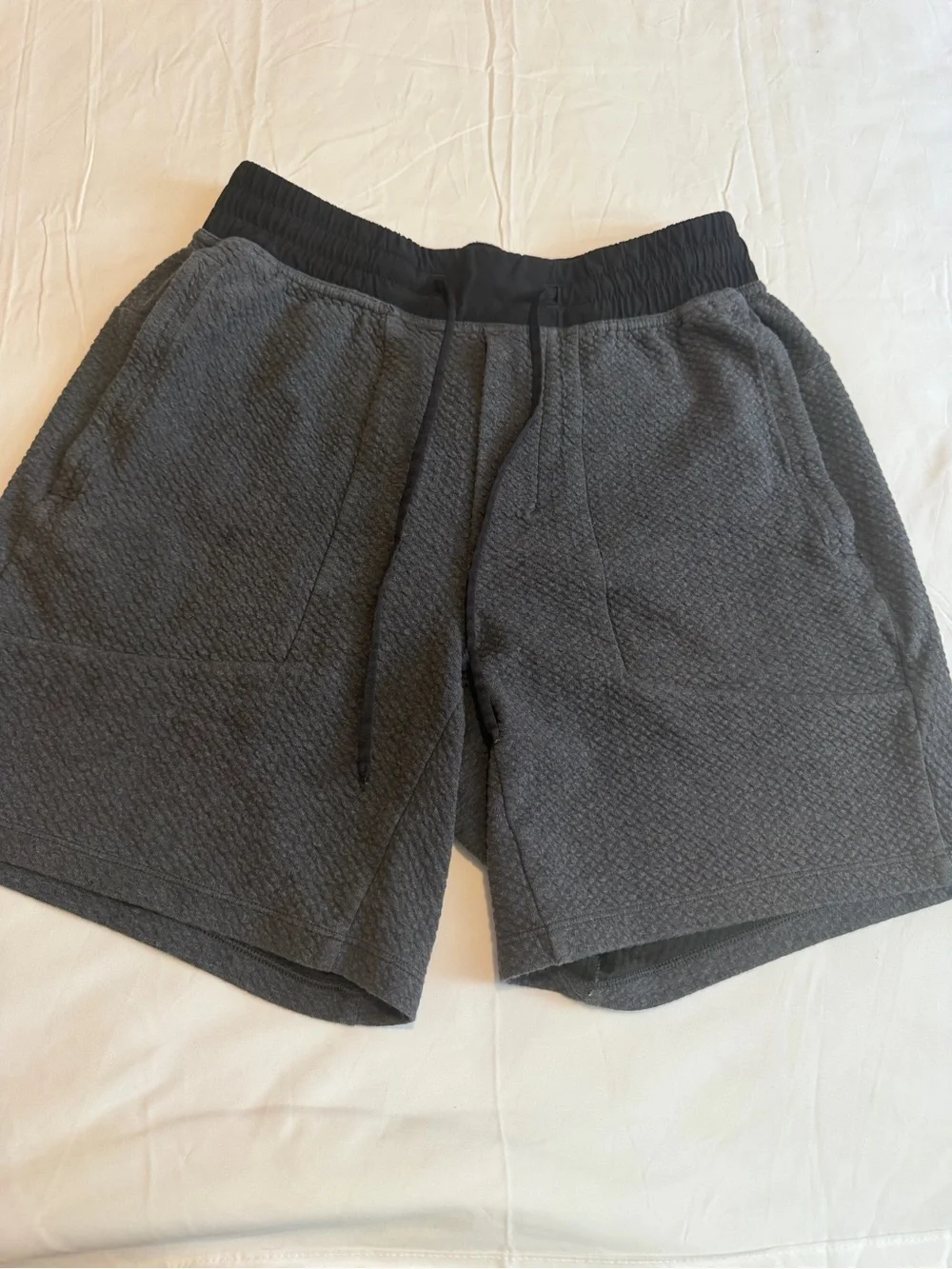 lululemon athletica Men's Charcoal Gray Knit Drawstring Shorts